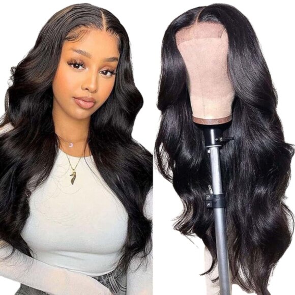 22” Body Wave Glueless Lace Wig – 100% Brazilian Virgin Human Hair, Pre-Plucked